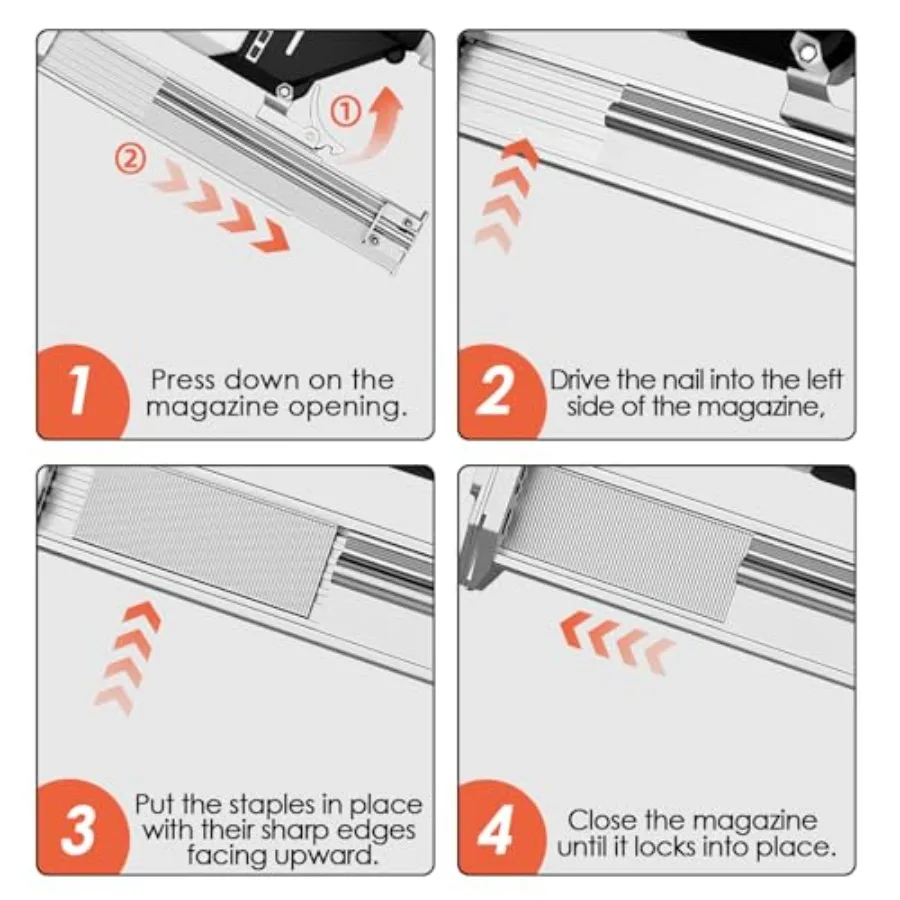 Pregador Brad sem fio 2 em 1 com 2 baterias de lítio Pistola de pregos elétrica portátil de calibre 18 para telhado, carpintaria, instalação de drywall
