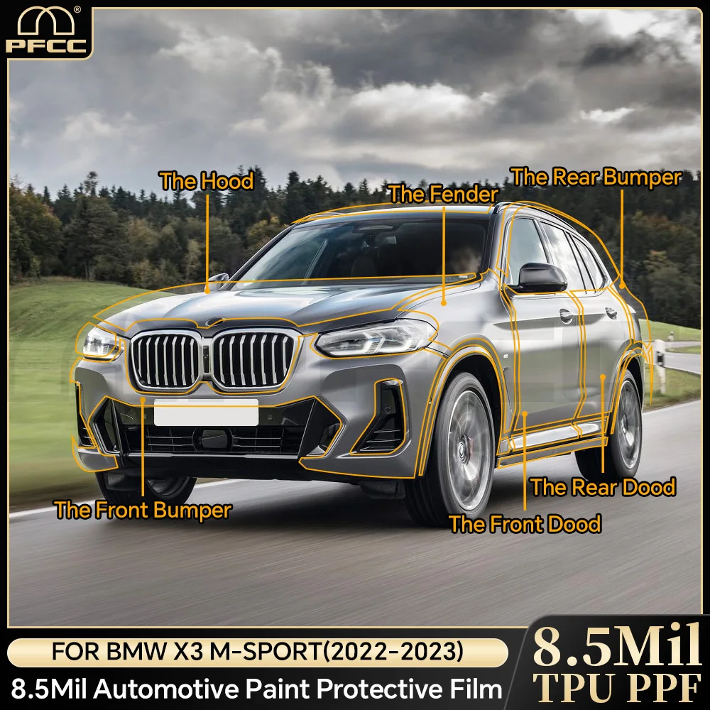 

TPU Precut Paint Protection Film PPF for BMW X3 M-Sport M G01 2022-2023 Body Kit Clear 8.5Mil TPU Transparent Cars Accessories