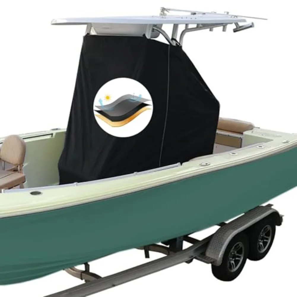 

Oxford Cloth T-Top Center Console Cover for Boats Offering UV Resistance Cracking Prevention and Tear Resistant Performance
