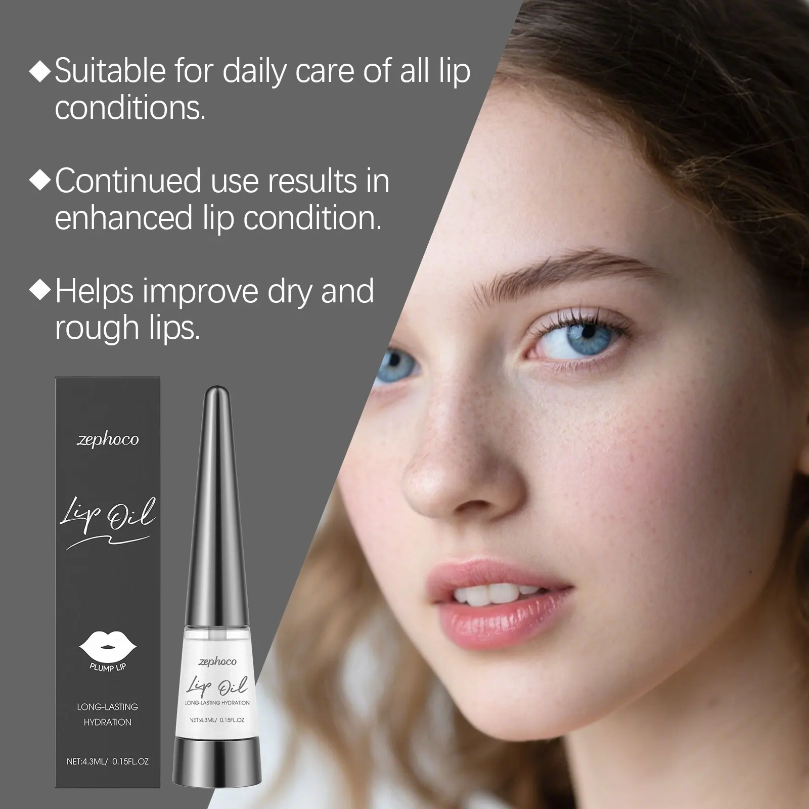 زيت شفاه مرطب طويل الأمد مقاوم للماء، عناية لطيفة، ترطيب وتغذية، شفاه ناعمة وممتلئة، زيت طبيعي للعناية بالشفاه