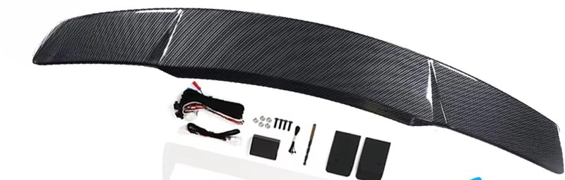 for Carbon Fiber ABS Brake Light Electric Universal Rear Car Spoiler for Sedan Aleron Del Coche Rear Trunk Boot Car Wing Spoiler