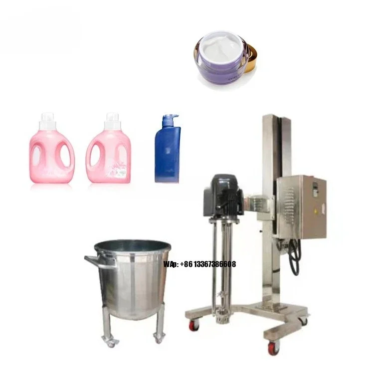 Liquid-Solid Mixer Pneumatic Lifting High Speed Mixer  Proof Paint Disperser Mixer Homogenizing Emulsifying Machine
