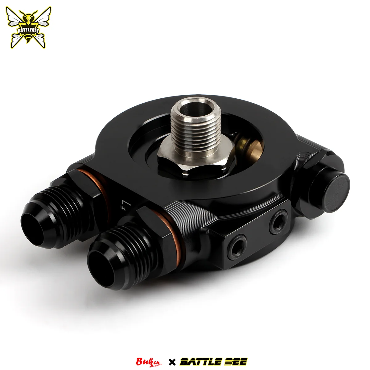 -Accessories Oil Cooler Adapter VAG Engine Oil Filter Thermostat Radiator For VAG EA888 Golf6 1.8T 2.0T BB-OCA-107T