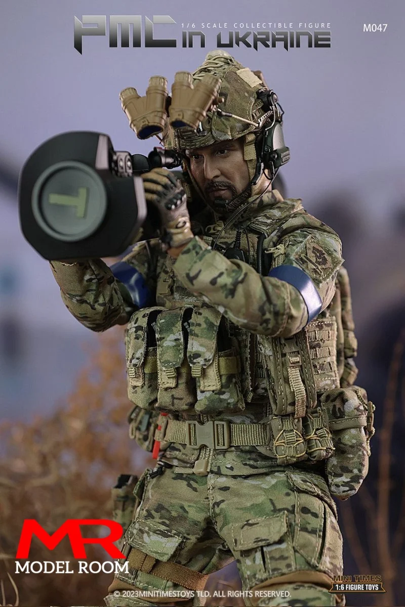 mini times toys M047 1/6 PMC in Ukraine Soldier Action Figure 12'' Modern Military Mercenaries Male Figurine Full Set Toy Model