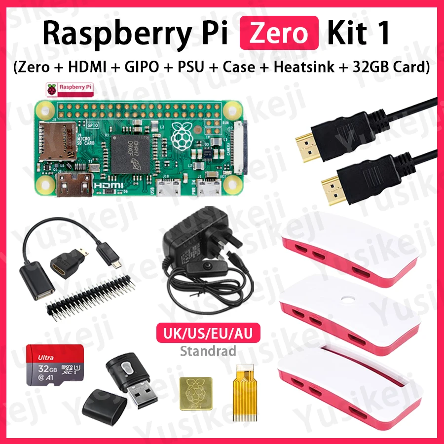 Official Original Raspberry Pi Zero v1.3 Zero KIT Development Kit 4GHz 512MB SDRAM BCM2835 65x30x5mm