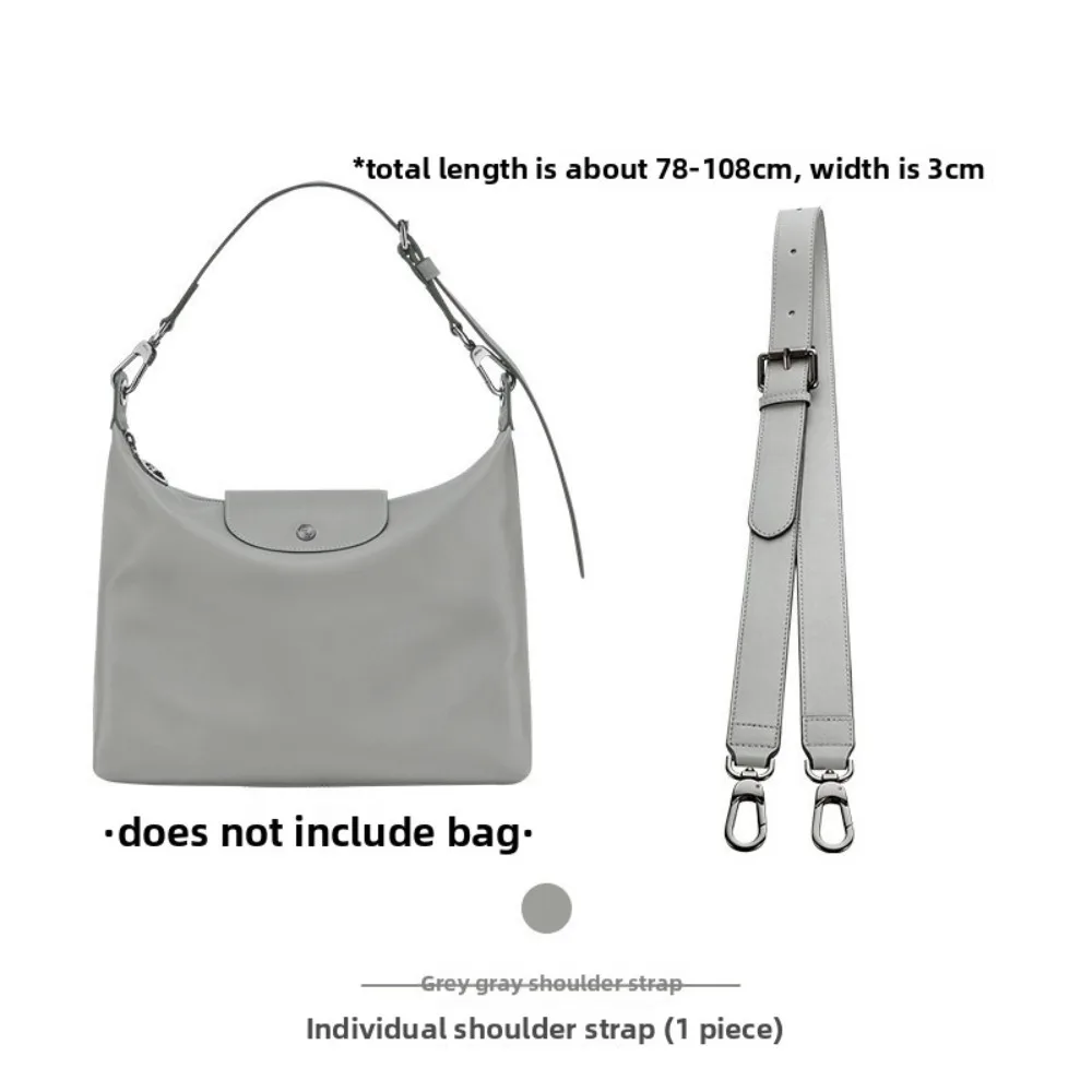 Adjustable Bag Strap Replacement Genuine Leather Crossbody Shoulder Strap Extender for Longchamp Hobo Luxury Handbags