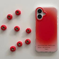English blending phone case with 3D tomato accessories for iPhone 11 12 13 14 15 16 pro max