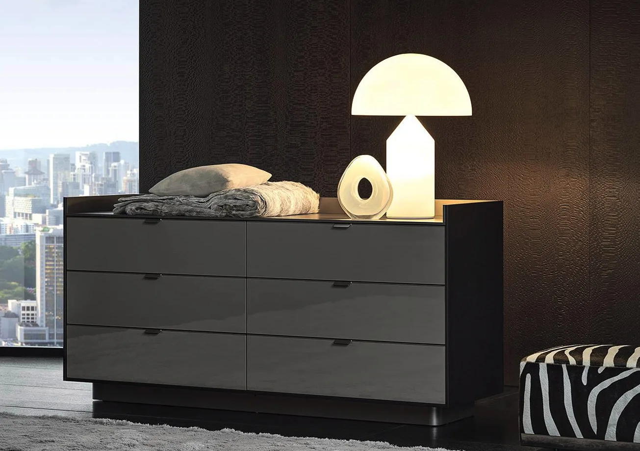 Bedside table simple modern Italian slate storage locker bedroom light luxury small narrow simple two-drawer cabinet