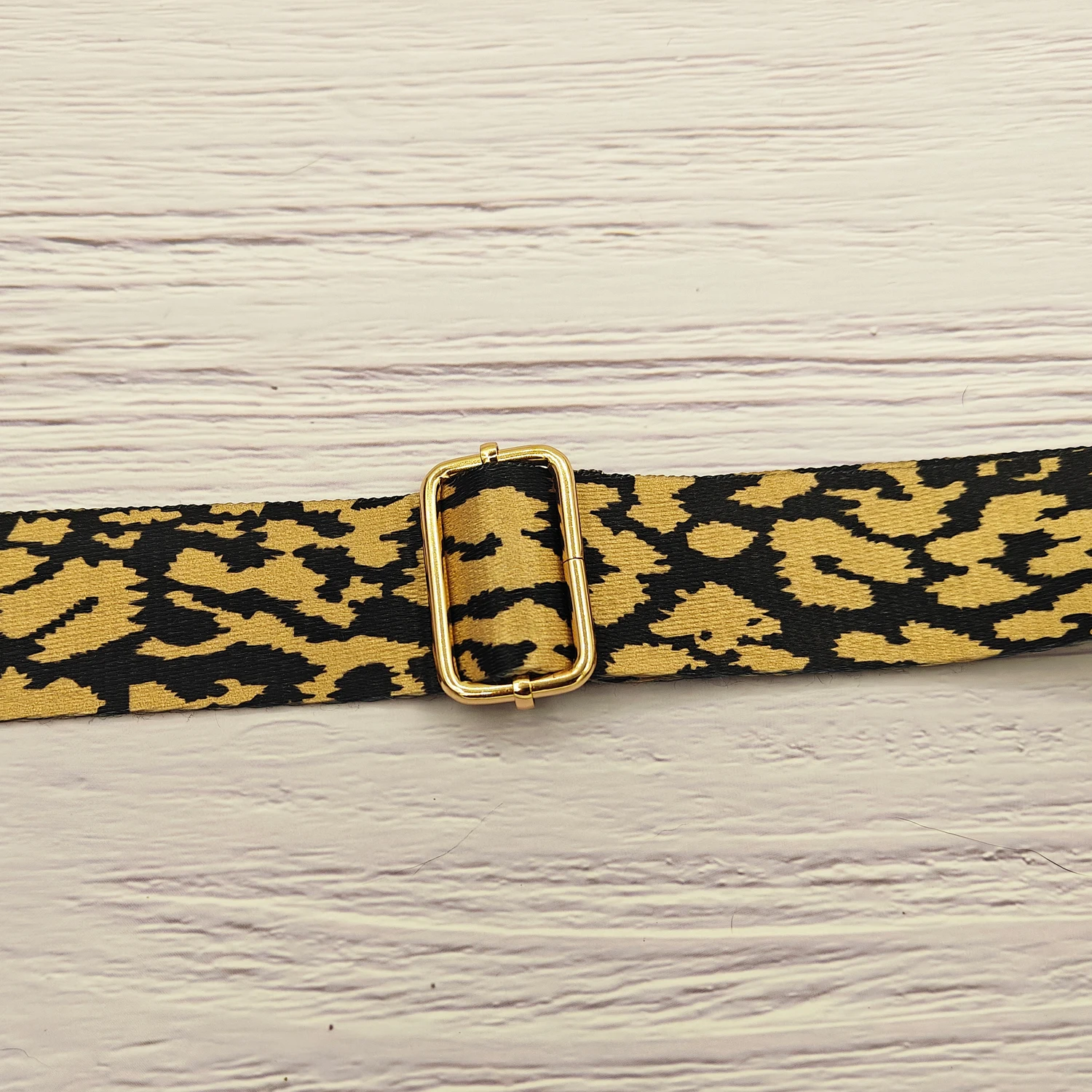 Alça de ombro com estampa de leopardo elegante e versátil, alça de bolsa de ombro única ajustável, acessórios de bagagem substituíveis