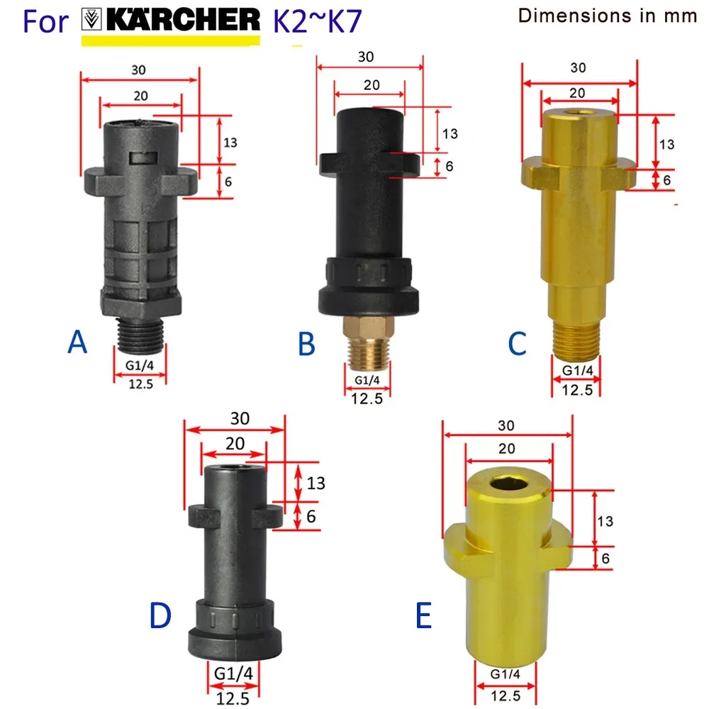 Snow Foam Lance Adapter Foam Gun Lance Nozzle Connector Foam Cannon Adapter for Karcher K2 K3 K4 K5 K6 K7 High Pressure Washer