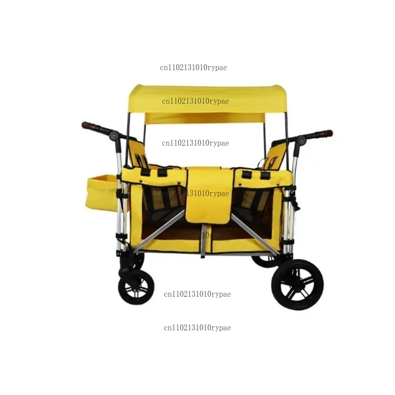 Multi Functional Aluminum Frame Kids Wagon Stroller With Canopy Camp Cart Kids Wagon