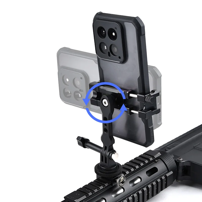 التكتيكية 20 مللي متر Picatinny السكك الحديدية حامل هاتف المحمول عمودي جبل العسكرية نمط الهاتف السكك الحديدية جبل للهواتف الادسنس مسدس لعبة