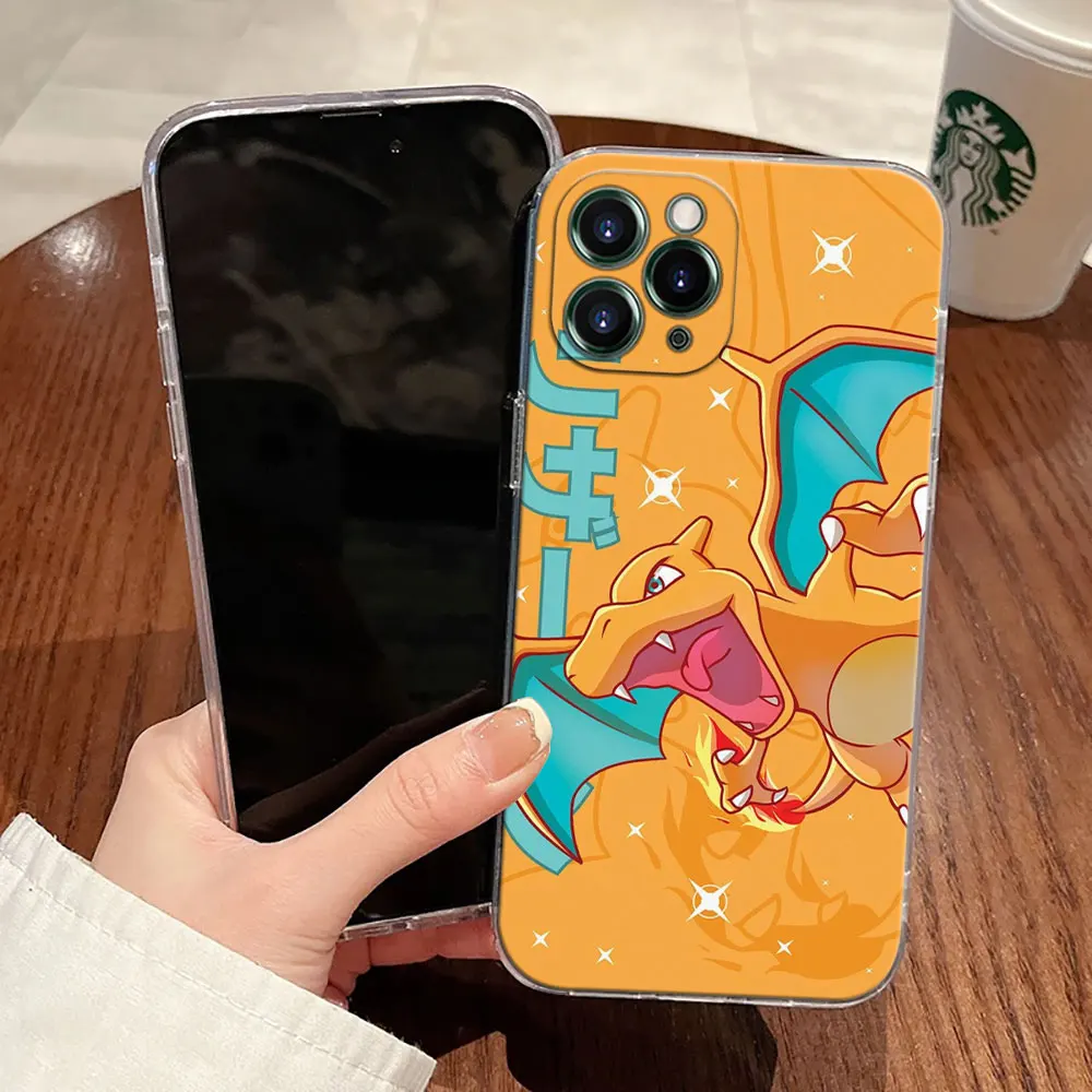 بوكيمون أنيمي غص السنجاب حافظة شفافة لهاتف أبل آيفون 17 16 15 14 13 12 11 برو ماكس بلس 16E 17Air 17Pro غطاء الهاتف