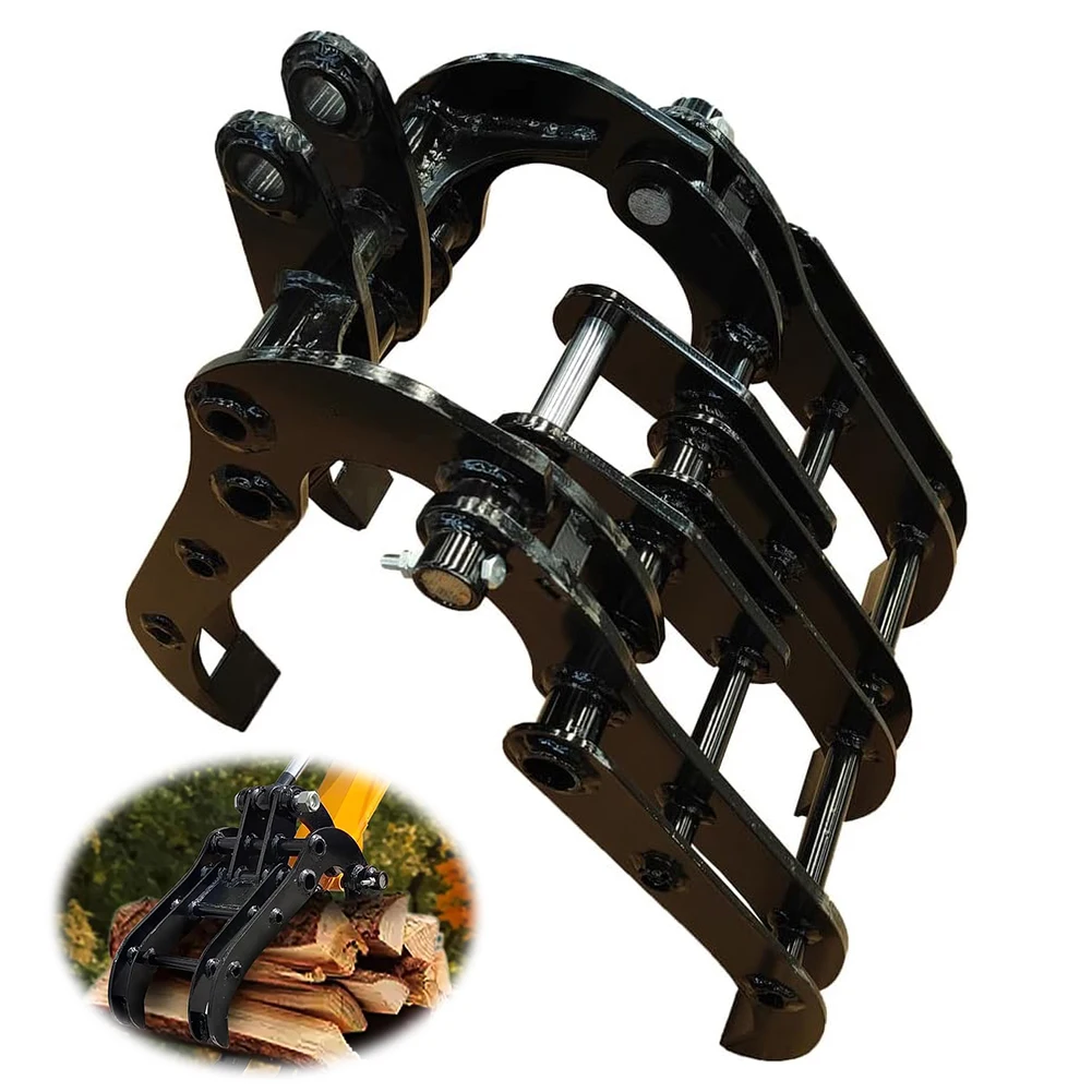 

Mechanical Excavator Grapple Multi-Purpose Small Excavator Grabbers Mechanical Grapple Accessories for Farms Gardens Orchards