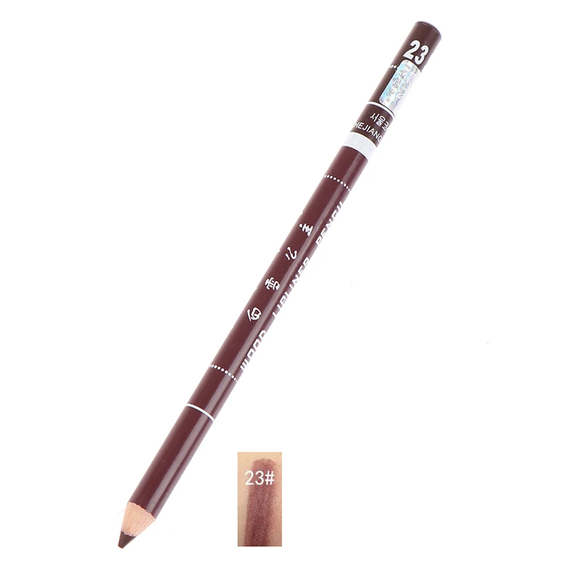 1PC Women Professional Wood Lipliner Pen Long Lasting Waterproof Eyeliner Pencil Charming Lady Lip Liner Makeup Cosmetic Tool