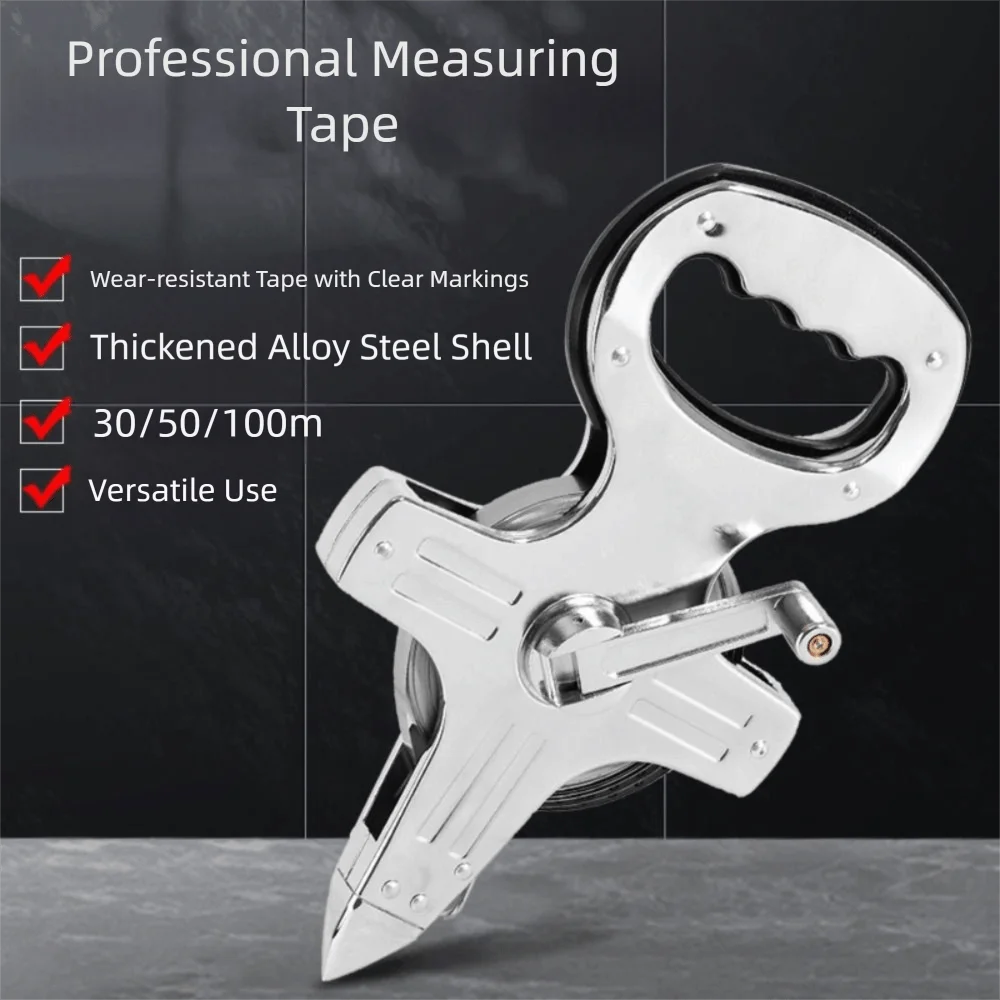 Высококачественная портативная линейка со стальной рамой, прецизионная измерительная длинная стальная лента, линейка из нержавеющей стали, открытая катушка
