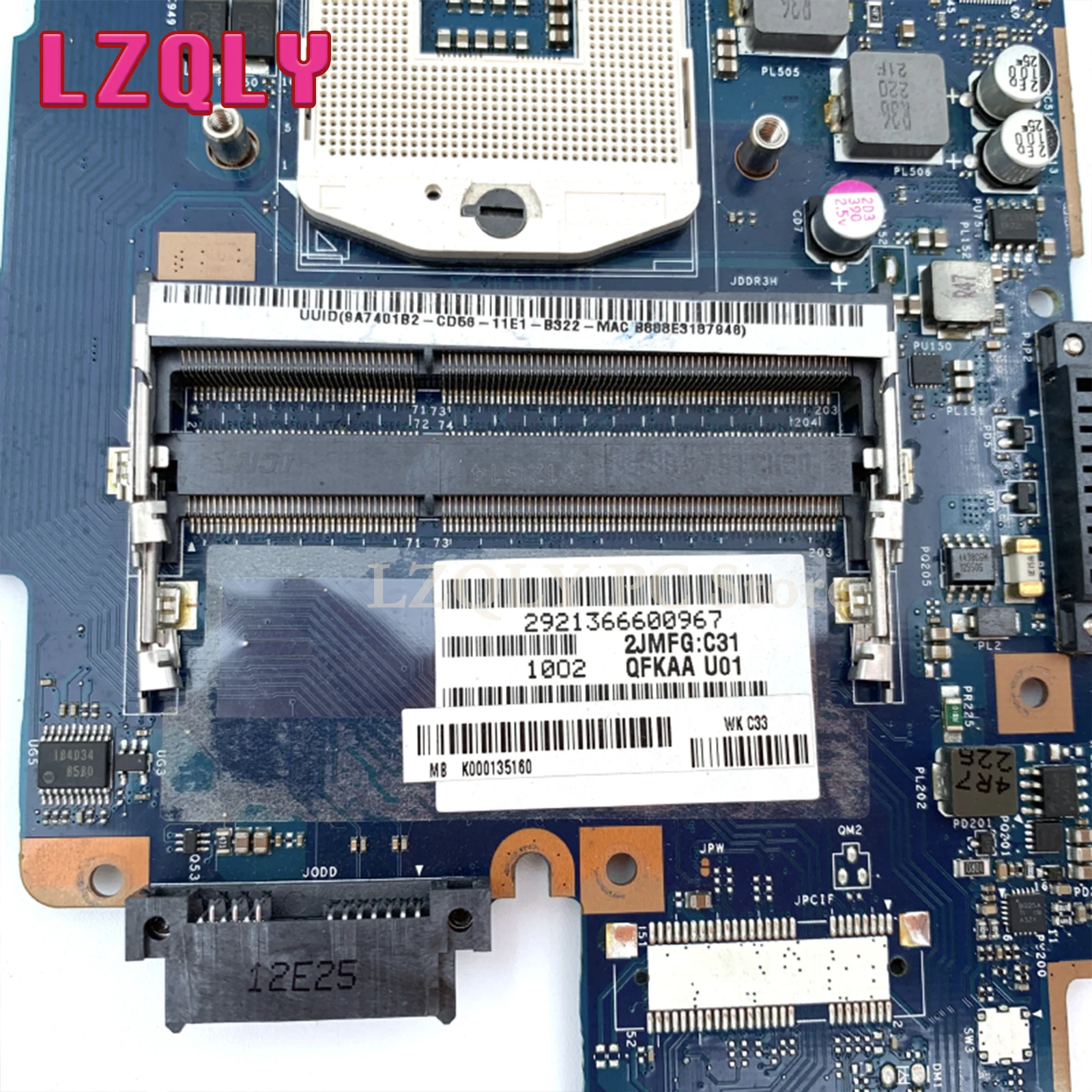 LZQLY-Placa-mãe portátil para Toshiba Satellite, teste completo, P850, P855, QFKAA, LA-8392P, K000135160, DDR3, HD4000