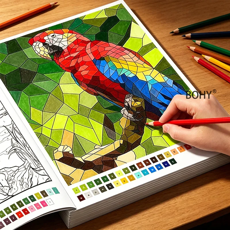 1 Adult Digital Coloring Book, Include 32 Pages of Themed Art Drafts, Practice Hand Drawing with Zero Foundation, Pass The Time