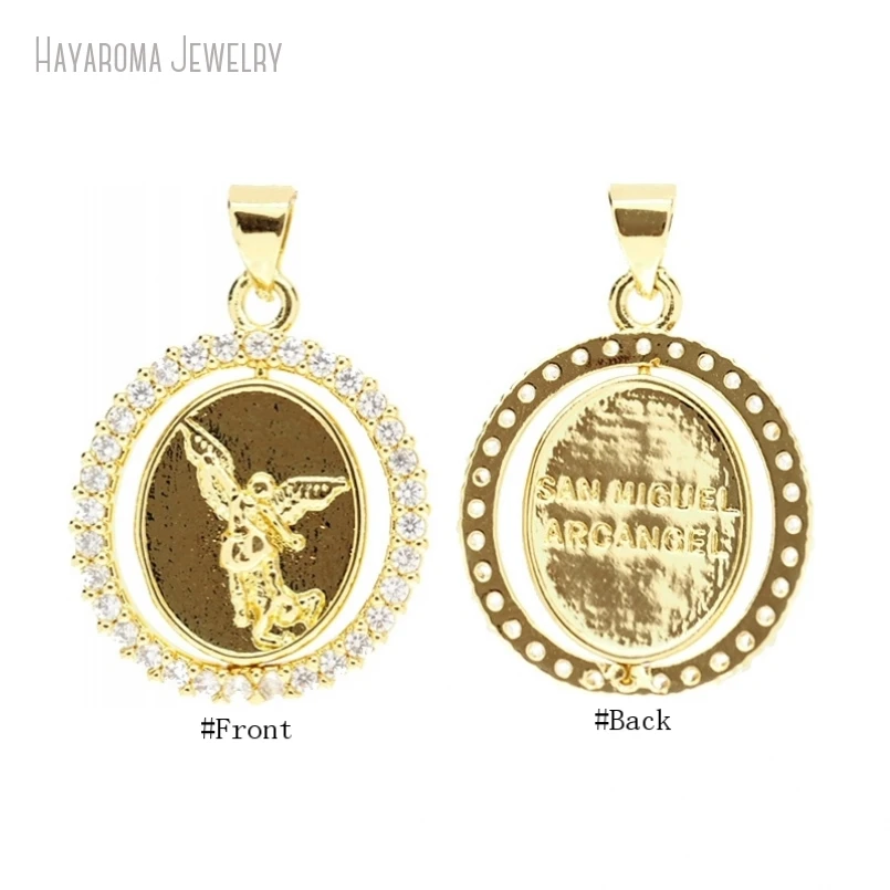 

10Pcs Jewelry Invisible Setting Wholesale Copper Gold Color Metal Cubic Zirconia Pendant PM52925