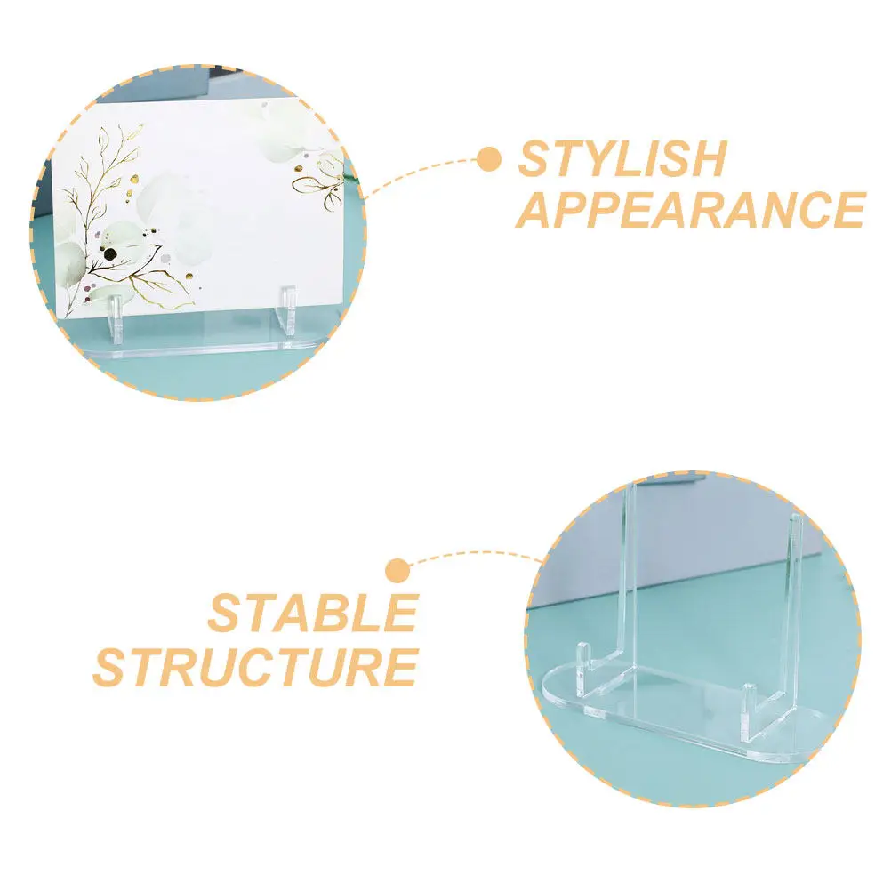 2pcs Acrylic Transparent Storage Display Stand Clear Compact Organizer For Jewelry Cosmetics Stationery Photo Frame Holder Table