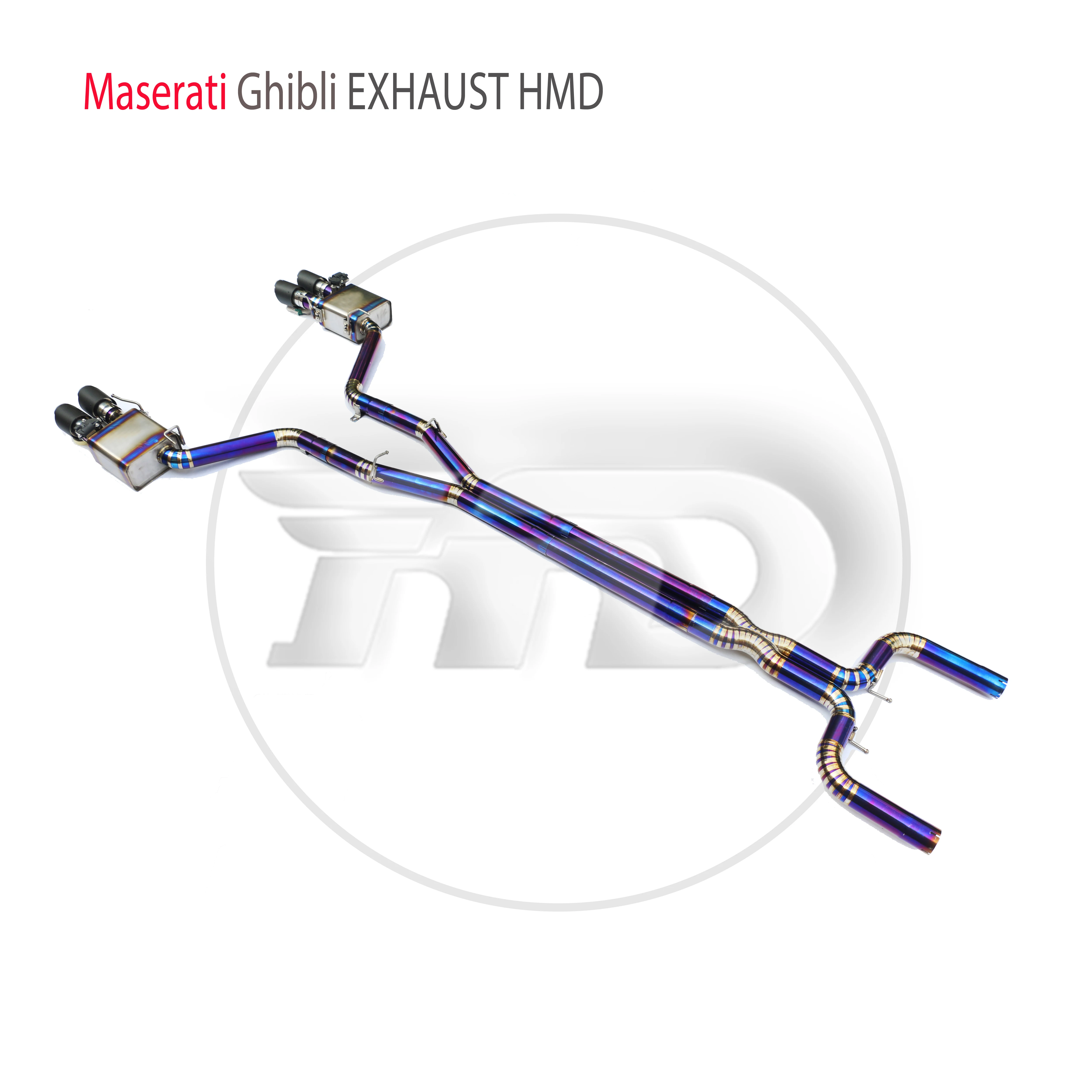 HMD Titanium Exhaust System Catback For Maserati Ghibli Auto Modification Electronic Valve Pipe