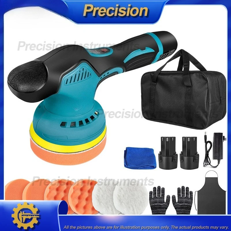 

Электрическая орбитальная полировальная машина 2026 для нанесения воска и удаления царапин, беспроводная перезаряжаемая ручная полировальная машинка для детейлинга автомобилей