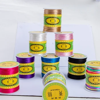 Cordón de 80 metros y 1mm de tamaño, cuerda DIY, accesorios y accesorios de cuerda de nailon para bebé, collar de cuentas de dentición de silicona, cordón de joyería