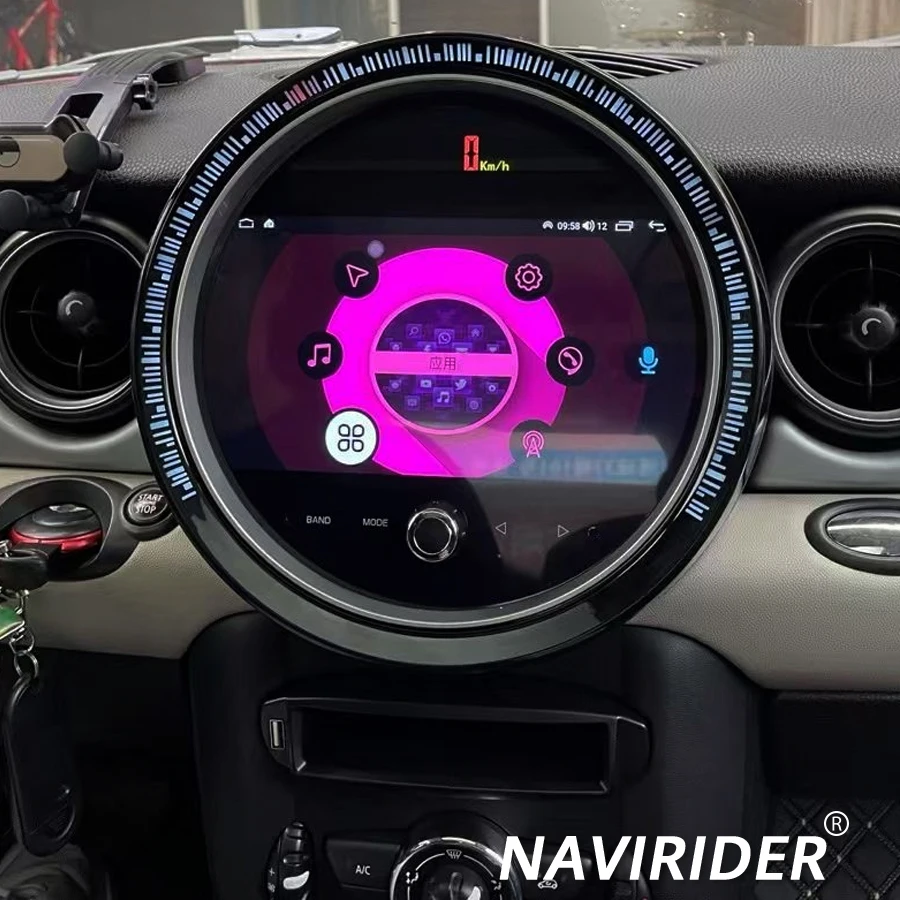Мультимедийный видеоплеер Navirider DSP Android 14 SIM для BMW Mini Cooper R56 R60 R51 2006-2015 Стерео Bluetooth Carplay 4G