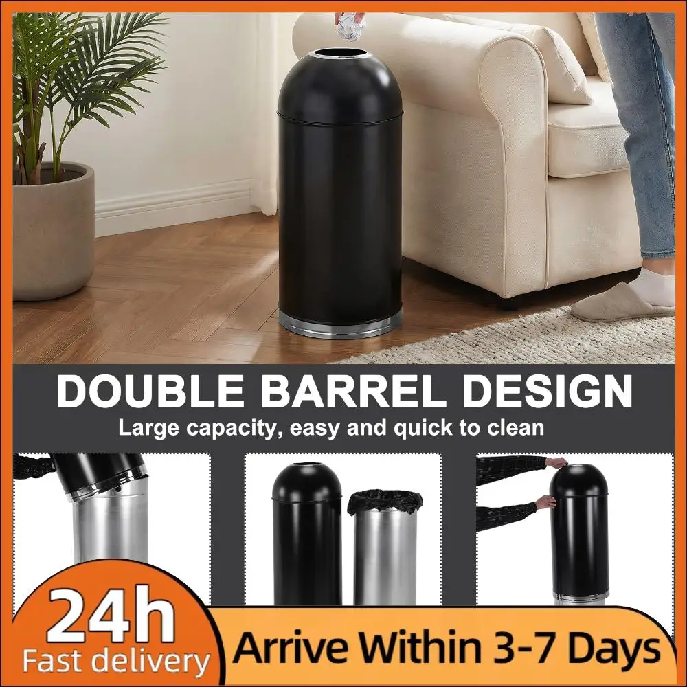 

Металлические мусорные баки на 58 л для тяжелых условий эксплуатации со съемным внутренним ведром, уличные урны для мусора для дома, офиса, ресторана, коммерческого использования