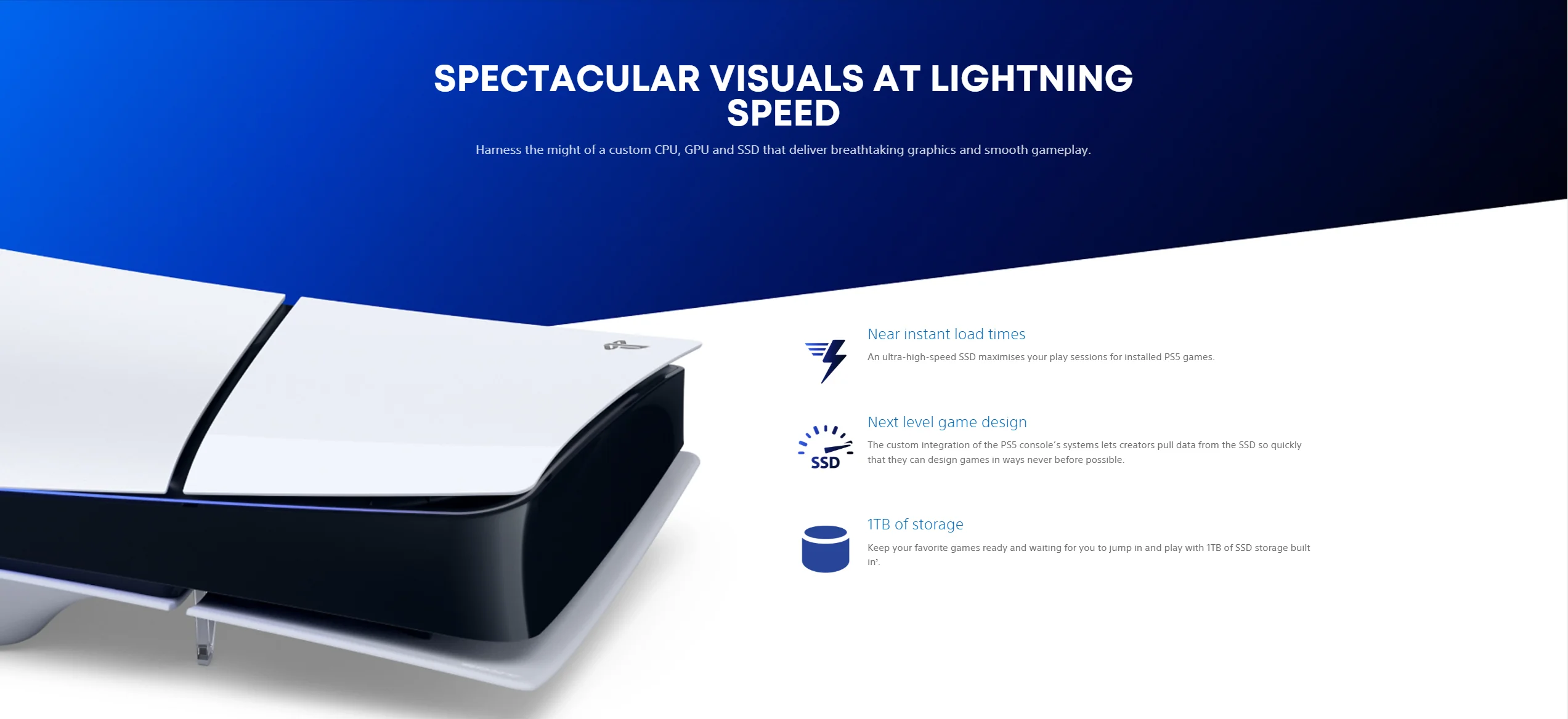 وحدة تحكم سوني بلاي ستيشن 5 PS5 SllM 1 تيرابايت D محرك أقراص الهيكل Zpaed الإصدار الجديد بموصلات الاتحاد الأوروبي