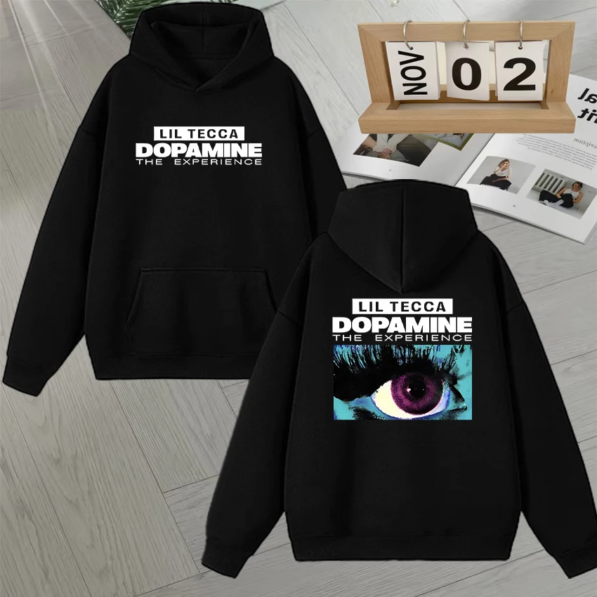 

Rapper Lil Tecca Dopamne The Experience Tour Long sleeve Men Women Fleece Loose Hoodies Unisex Casual Autumn Winter Sweatshirts
