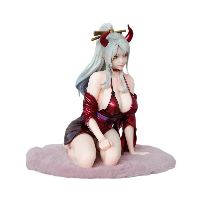 Figurka One Piece 17,5 cm w kimonie, Daiwa Kaido siedząca, piękna dziewczyna Daiwa, dwukolorowa figurka anime, model, ozdoba na biurko, prezent.