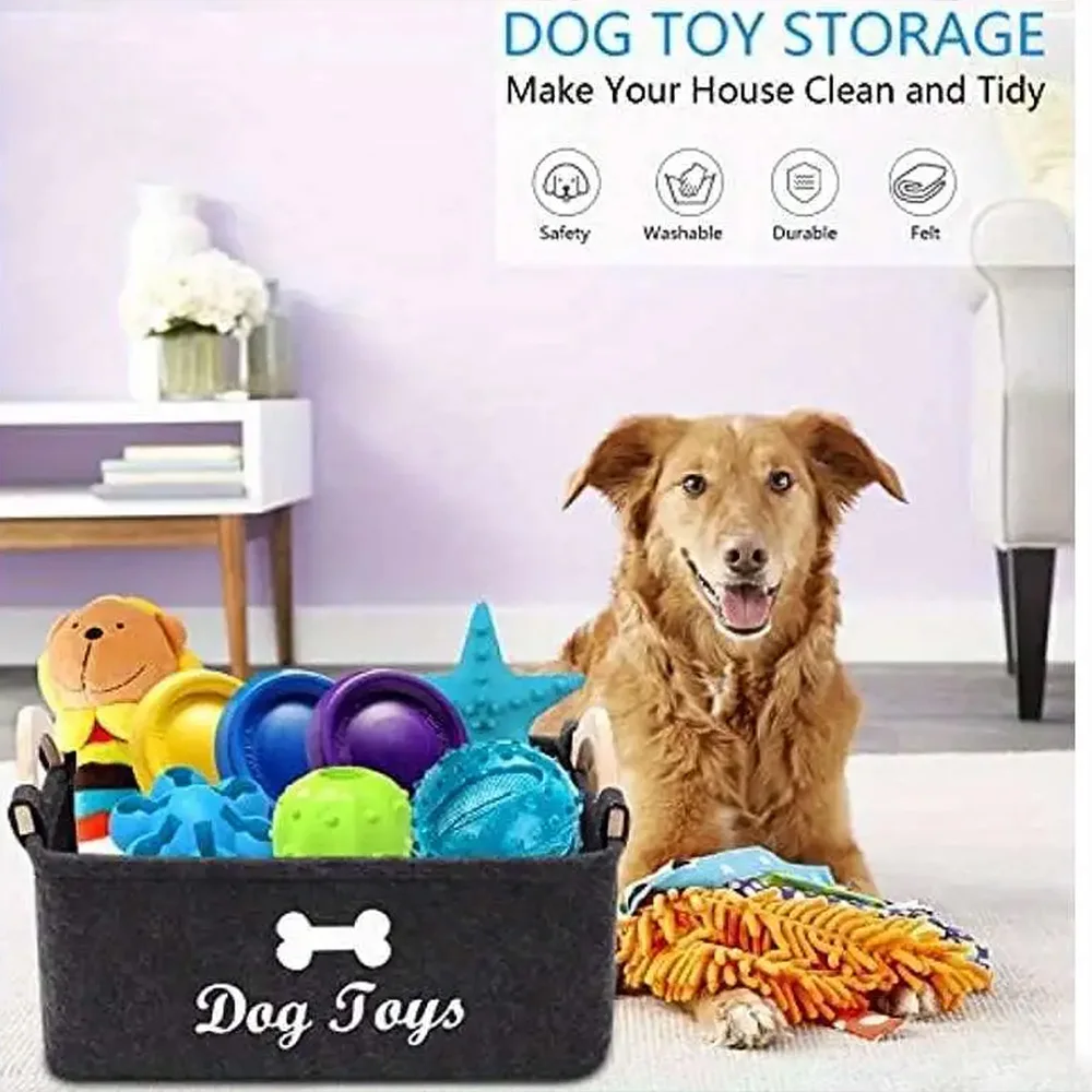 Felt Pet Toy Storage Box 1