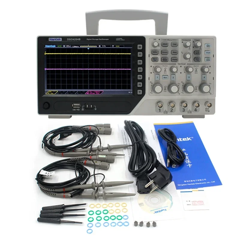 Cyfrowe oscyloskopy USB 4 kanały 200Mhz 1GS/s częstotliwość próbkowania PC LDC wyświetla nowy w elektrycznym Osciloscopio 7 Cal 64K multimetru