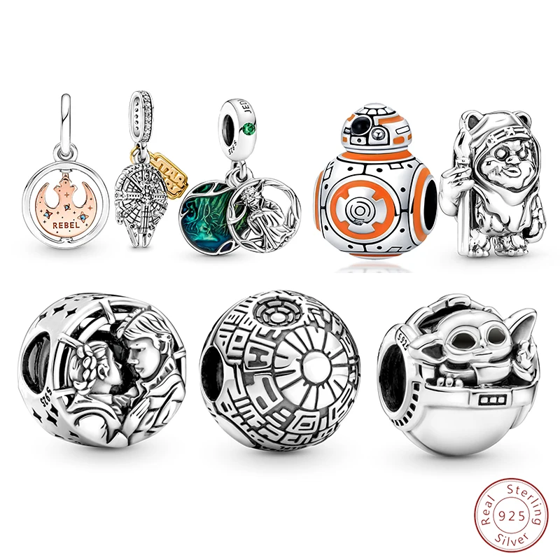 

Disney Dumbo 925 Sterling Silver Vader Maul Talon Kylo Ren Korr Charms Bead For Women Bracelet DIY Fine Jewelry Accessories