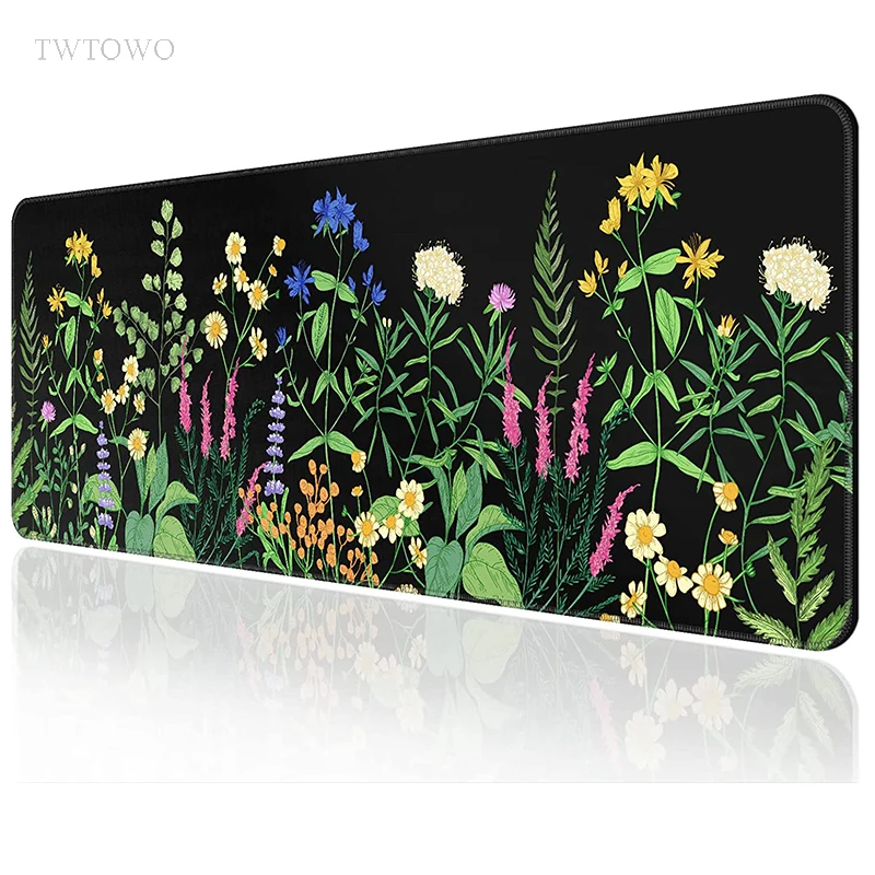 Flower Aesthetics Mouse Pad Gaming XL Computer Mousepad XXL Desk Mats keyboard pad Office Natural Rubber Desktop Mouse Pad