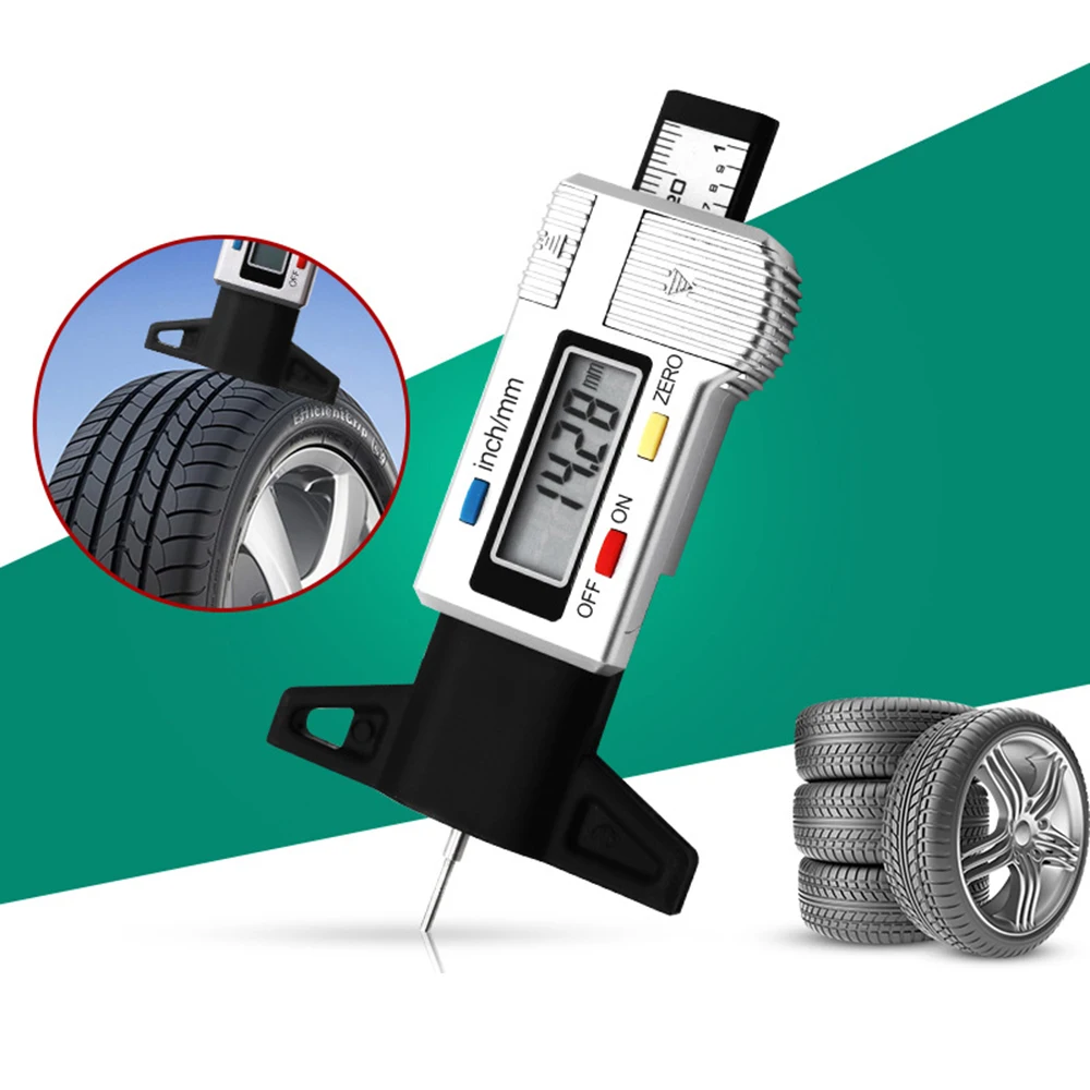 

Цифровой измеритель глубины протектора для автомобильных шин, измеритель толщины шин, измерительные инструменты для обнаружения износа автомобильных шин, штангенциркуль глубины