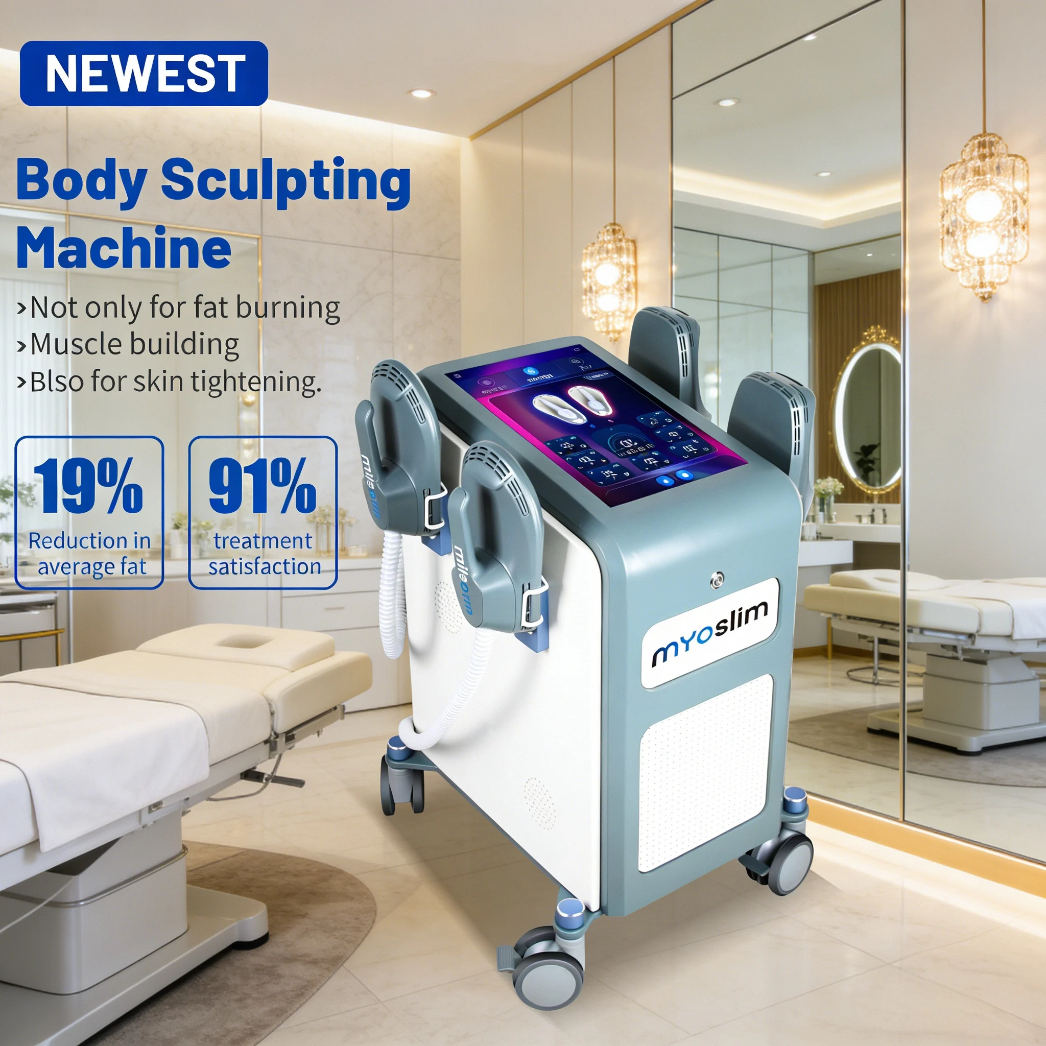 

EMS Slimming Machine Latest Popular Portable Multi functional Beauty EMS Carving Machine Fat Carving Machine