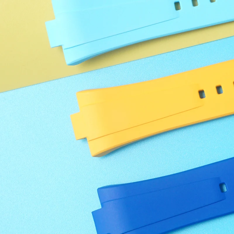 حزام ساعة من المطاط الفلوري لمجموعة المواطن TSUYOSA NJ0150 NJ0151ME FKM أربطة ساعات للرجال والنساء سوار ملون