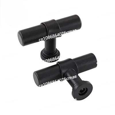 Cabinet Door Single Hole Handle Cabinet Drawer Closet Door Handle Surface Mounted Black Handle Hardware