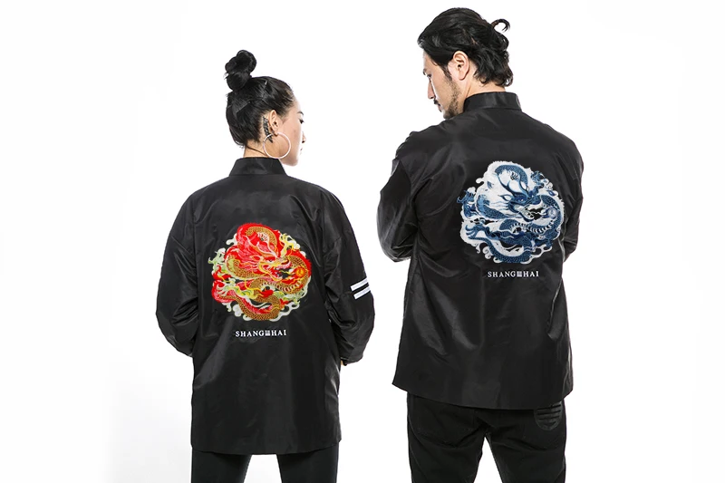 diy embroidery large golden dragon Chinese style cloth sticker clothes fashion ins Hanfu patch hole decorative decals image 4