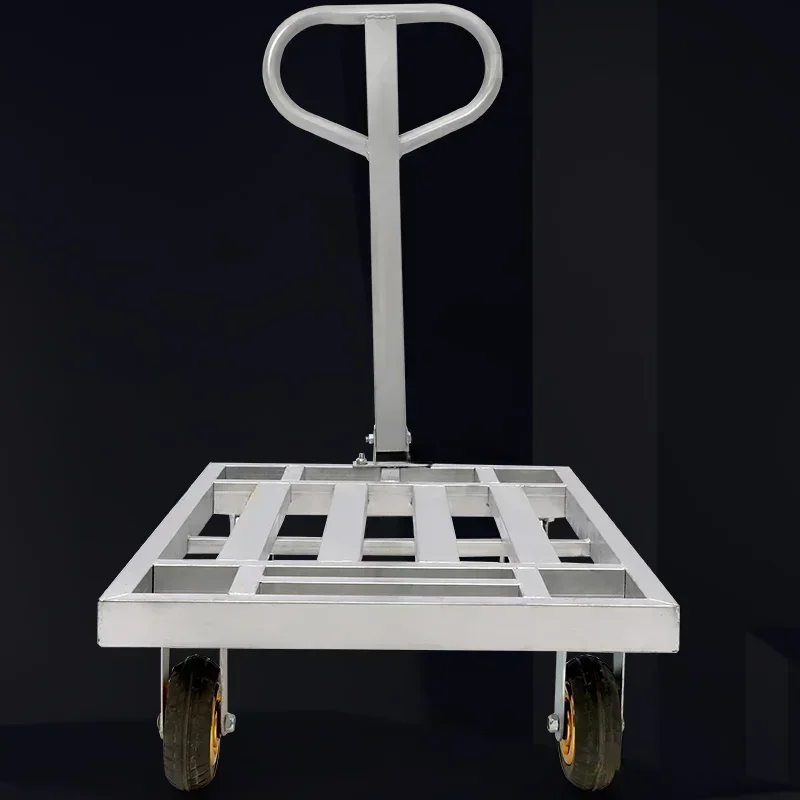 عربة مسطحة رخيصة ودقيقة ذات 4 عجلات مقطورة صامتة قابلة للطي لوحة فولاذية لمركبات النقل المبيعات الساخنة