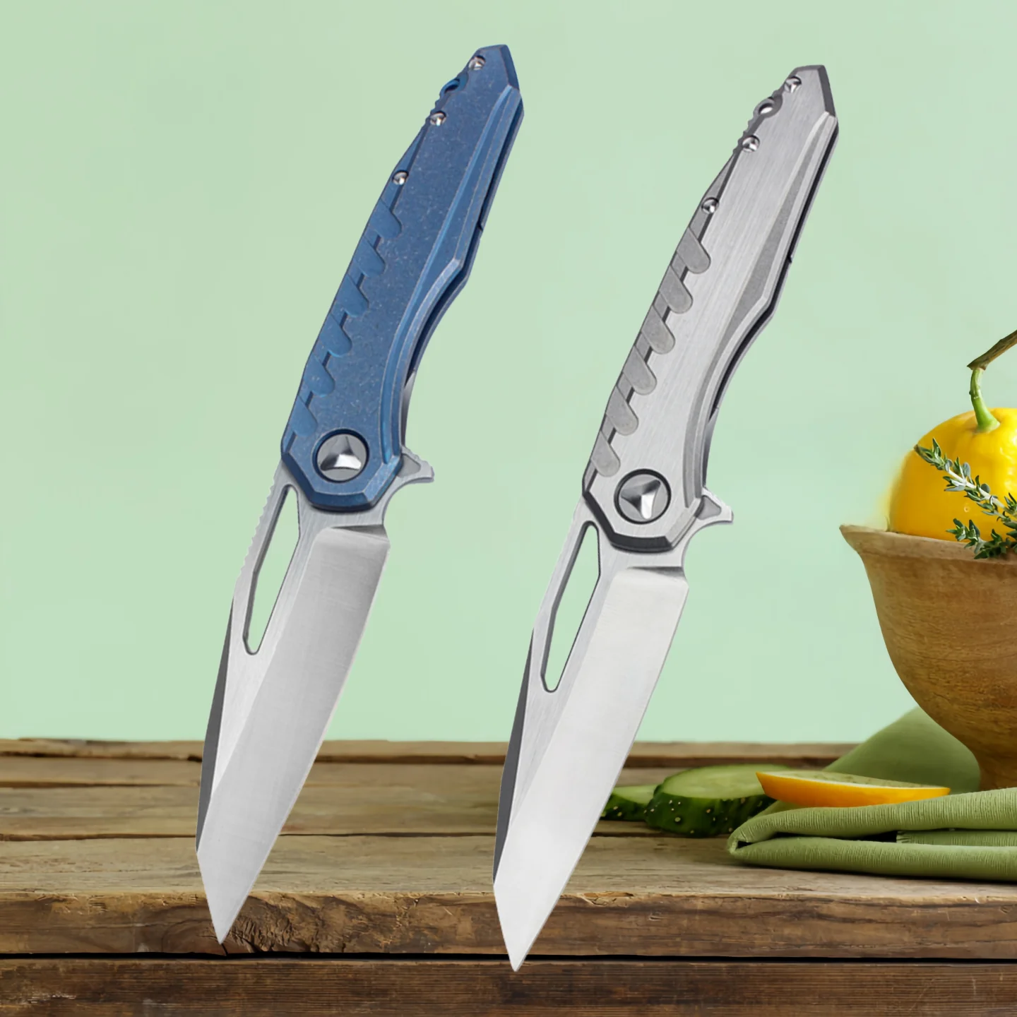 

Stainless Steel Folding Fruit Knife Sharp Paring Knives Meat Kitchen Accessories D2 Steel Full Steel Folding Blade Ball Bearing