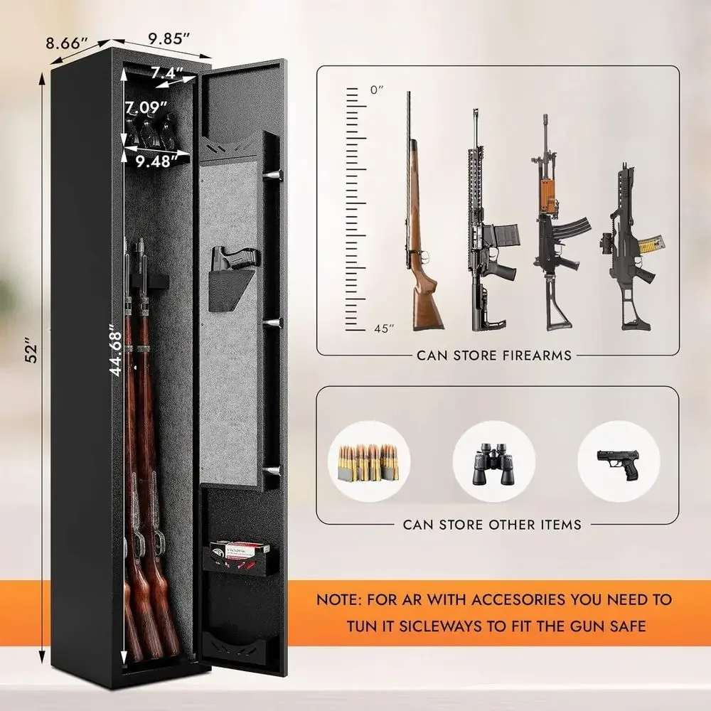 Rifles, Pistols, and Shotguns with Quick Access and Removable Racks