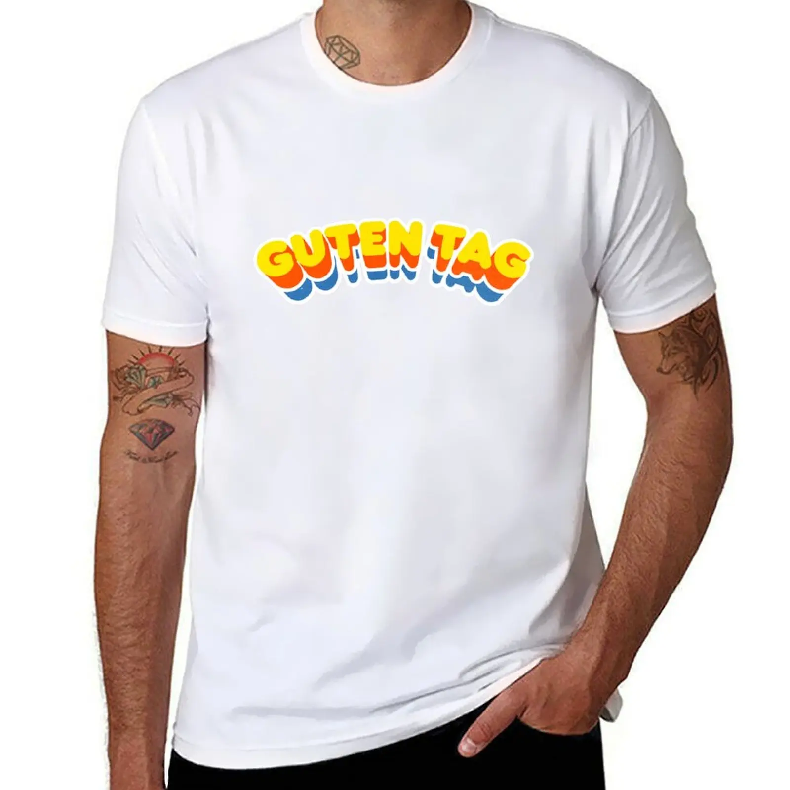 

Guten Tag | Retro Curve T-Shirt man t shirt heavy cotton funny t shirts man T-Shirt