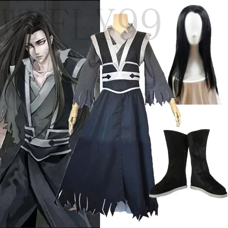 

Anime Grandmaster of ic Cultivation Wen Ning Cosplay Costume Men Wen Ning Costume Mo Dao Zu Shi Costumes wig Shoes