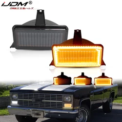 2pcs For Chevrolet GMC Pickup Truck Car Bumper Sequential Amber Turn Signal Replace Switchback white LED Daytime Running Light