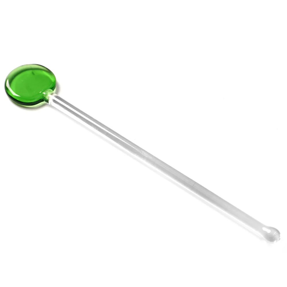 Heat-resistant Glass Spoon Stained Glass Long-handle Coffee Spoon Dessert Milk Stirring Ice Spoon Kitchen Gadgets