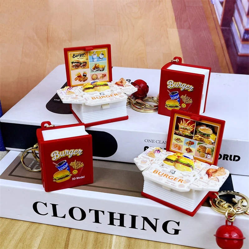 크리 에이 티브 3D 접이식 폭발성 책 키 체인 재미 미니 즐거운 성 스트레스 릴리프 장난감 어린이 학교 가방 키 체인 액세서리