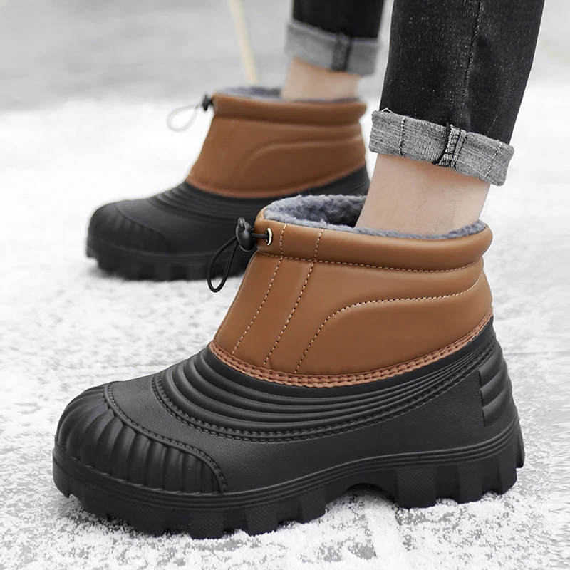 

Brand Men's Winter Boots Waterproof Man Boots Warmest Plus Plush Snow Boots Outdoor Non-slip Casual Shoes Men Ankle Boots V3